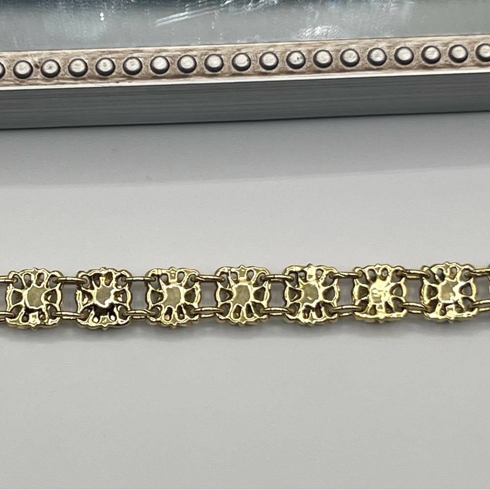 Vintage Gold-filled Hawaiian Jade Bracelet - 1960’s - Picture 4 of 8